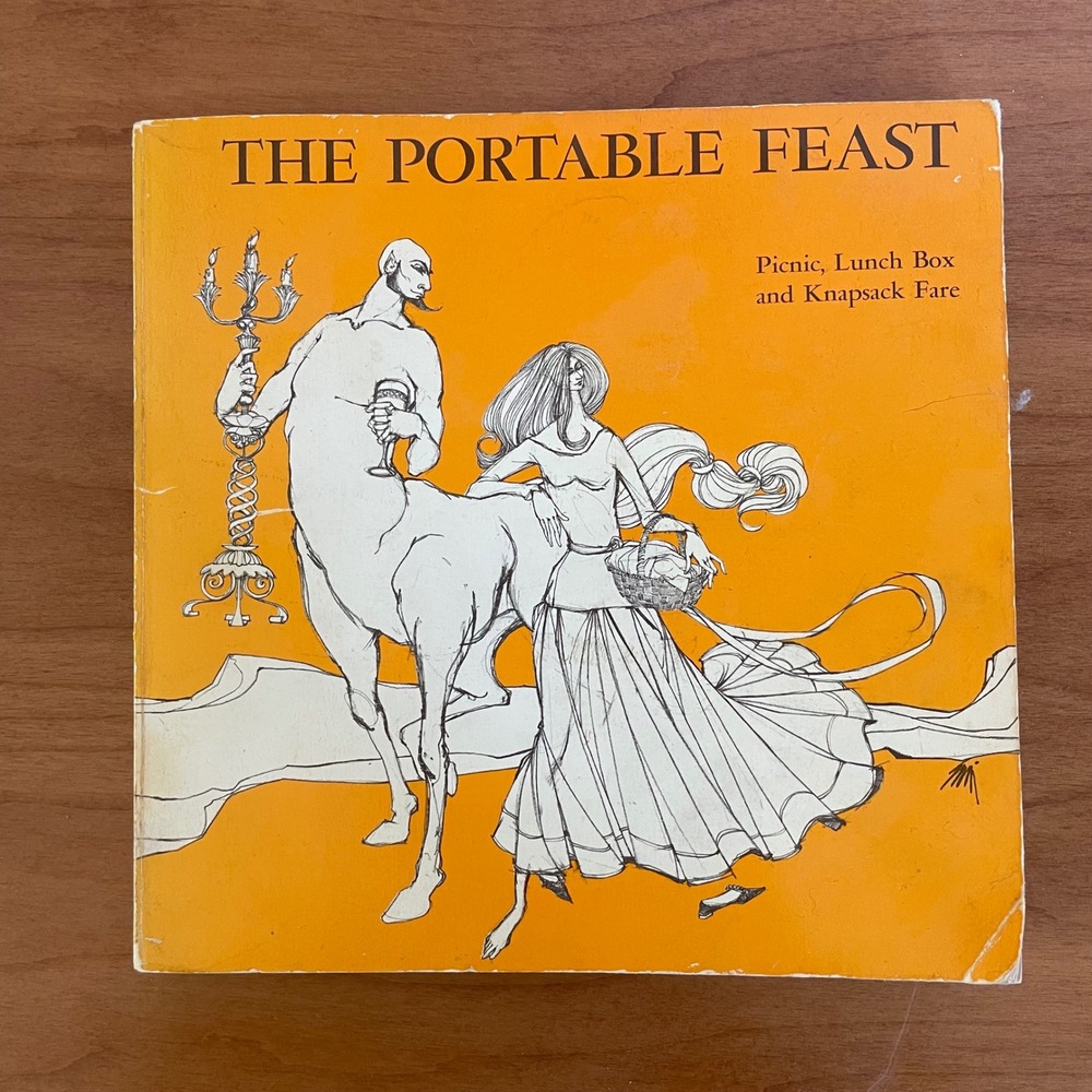 vtg The Portable Feast: Picnic Lunch Box Knapsack Paperback Diane D MacMillan 73